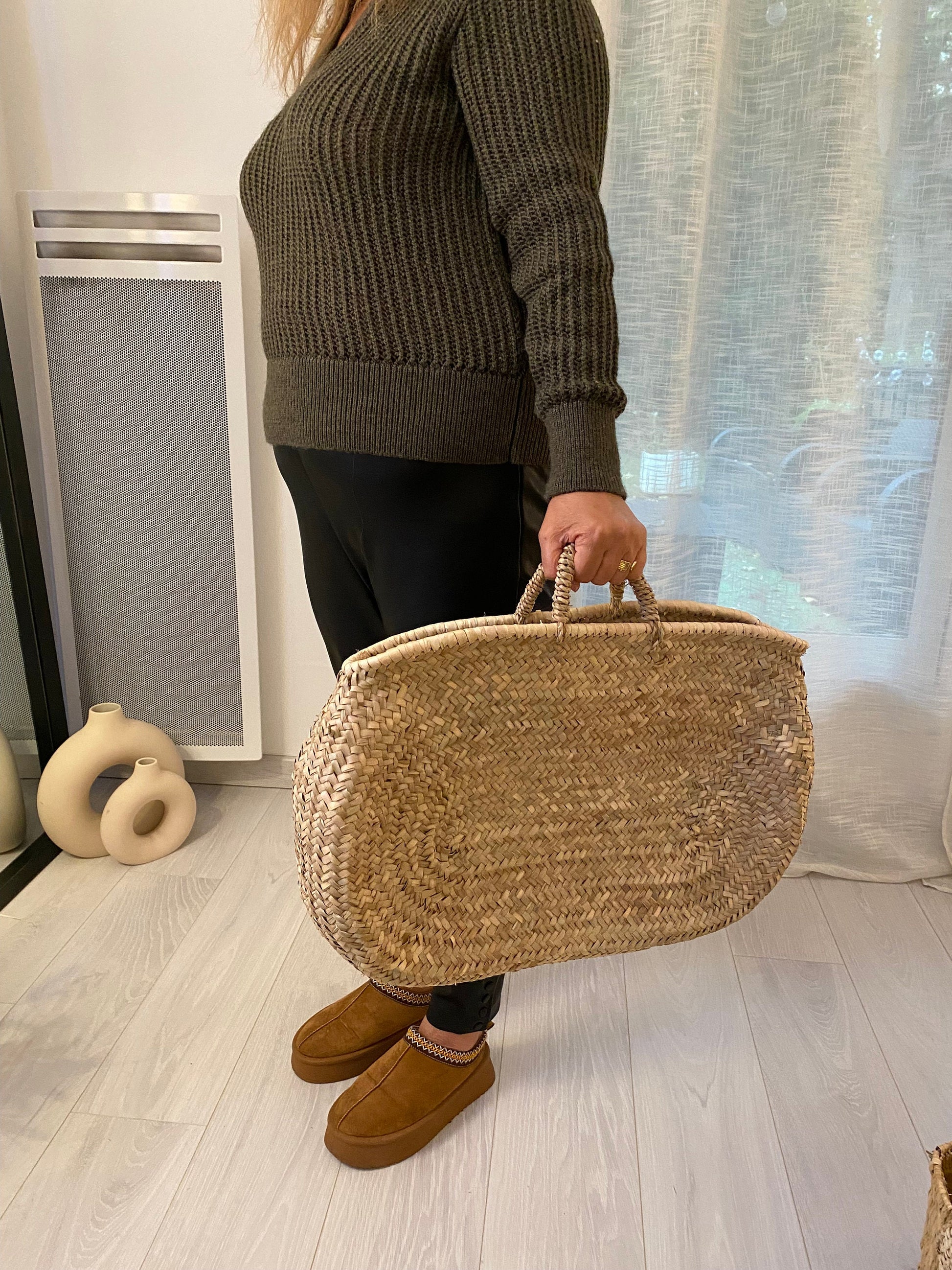 Panier "Ayacha" tressé en doum