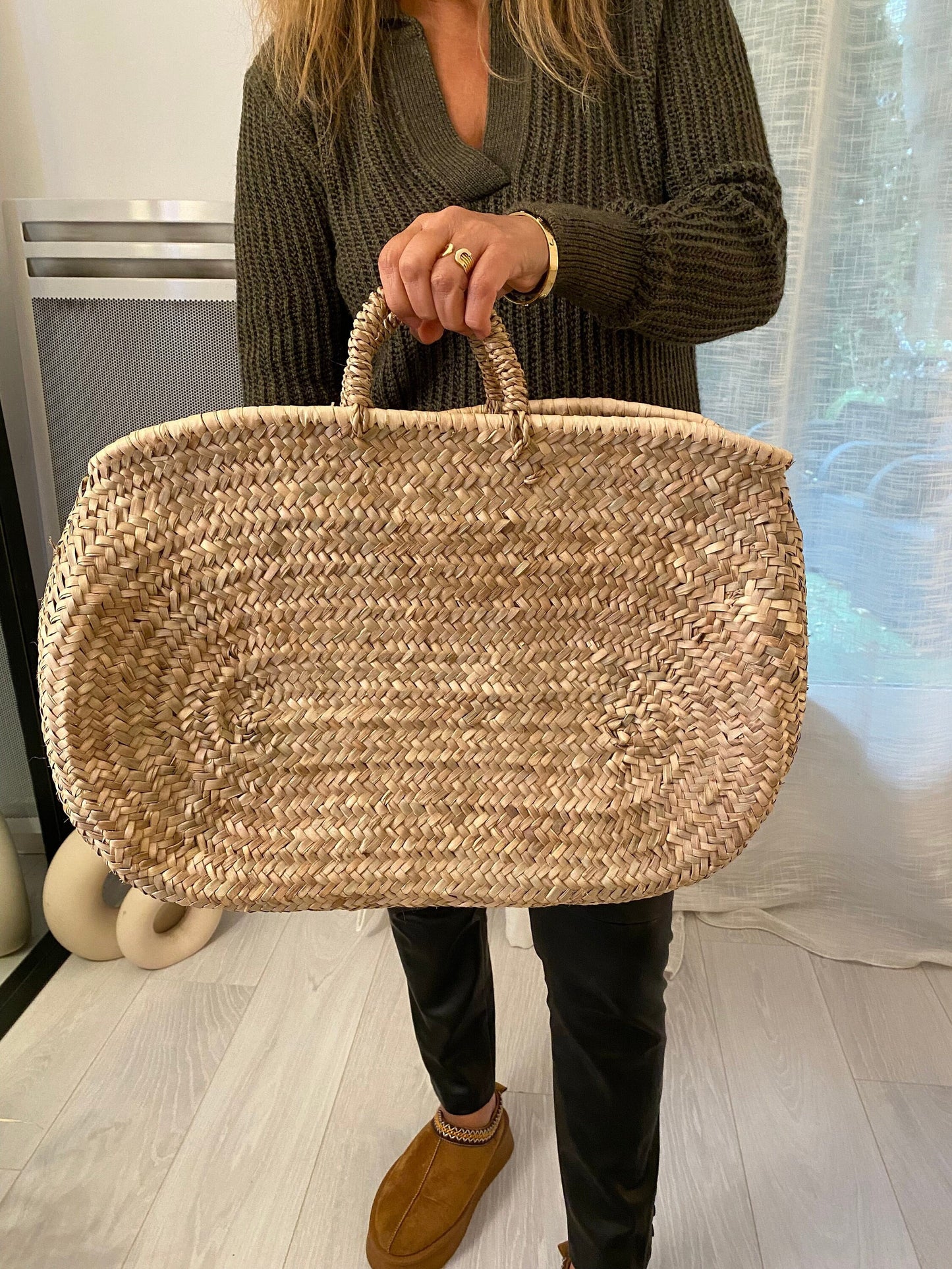 Panier "Ayacha" tressé en doum