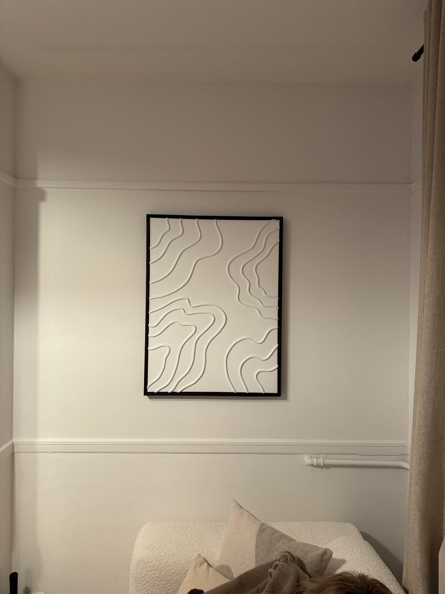 Tableau en relief, texturé et minimaliste - 62x83 cm